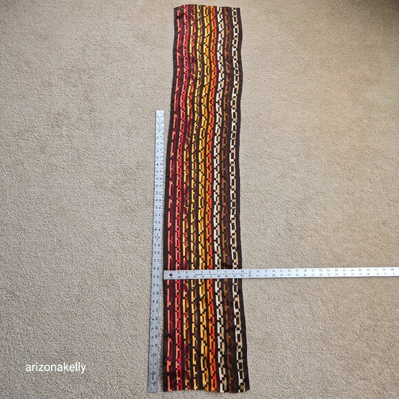 NWT Echo Silk Oblong Scarf Brown with Red, Orange, and Yellow Autumn Fall - Picture 2 of 6